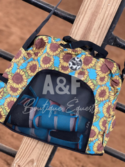 <tc>Sport Boots Bag | Turquoise Sunflowers</tc>